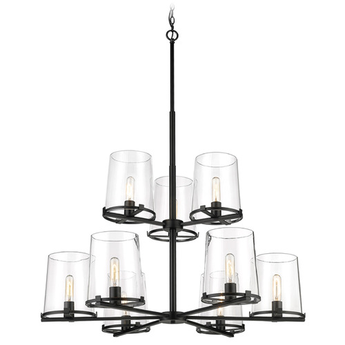 Callista Matte Black Chandelier by Z-Lite