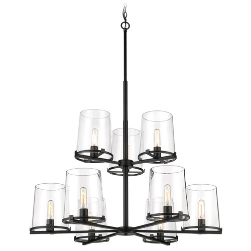 Z-Lite Callista Matte Black Chandelier by Z-Lite 3032-9MB