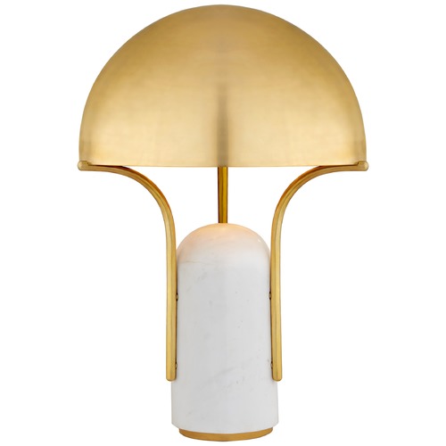 Visual Comfort Signature Collection Kelly Wearstler Affinity Dome Lamp in White Marble by Visual Comfort Signature KW3920WMAB
