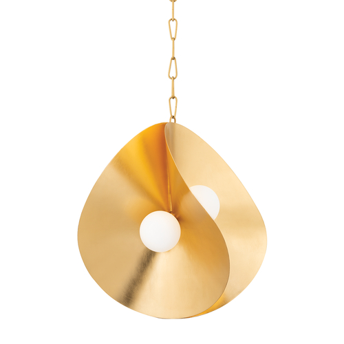 Peony 24.50-Inch LED Pendant in Gold Leaf by Corbett Lighting