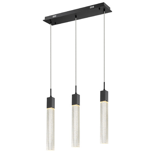 Original Glacier 3-Light LED Multi-Light Pendant in Matte Black by Avenue Lighting