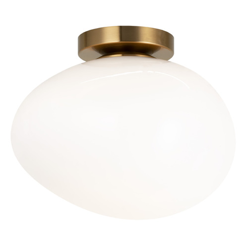 Matteo Lighting Melotte Aged Gold Brass Flushmount Light