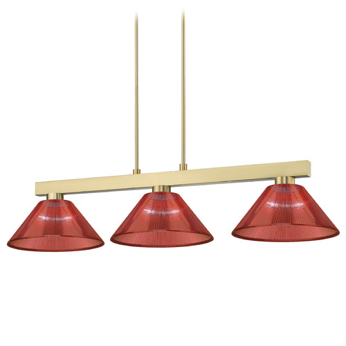 Z-Lite Cobalt Modern Gold Billiard Light with Conical Shade