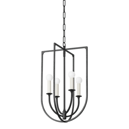 Kael 4-Light Pendant in Black Iron by Troy Lighting