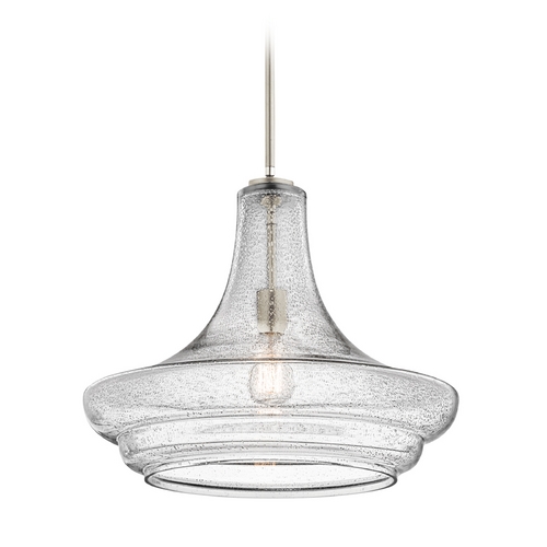 Kichler Lighting Everly 15.50-Inch High Brushed Nickel Pendant by Kichler Lighting 42329NICS