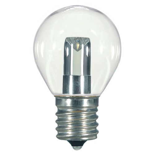 1W LED S11 Clear 2700K 28 Lumens Intermediate Base 120V Carded by Satco Lighting