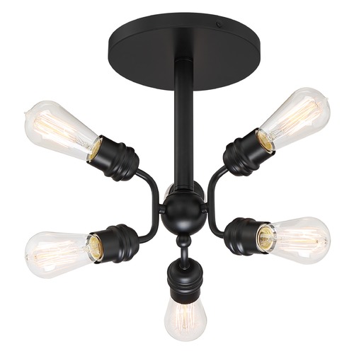 Nuvo Lighting Faraday Black Semi-Flush Mount by Nuvo Lighting 60/6916