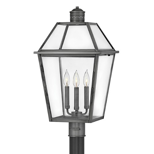 Hinkley Nouvelle Medium Post Lantern in Blackened Brass by Hinkley Lighting 2771BLB