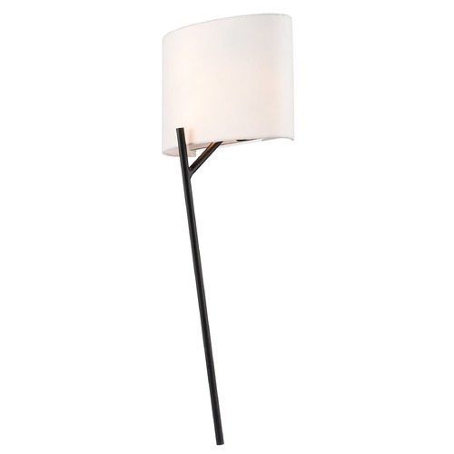 Tahoe 10-Inch ADA Wall Sconce in Matte Black & Polished Nickel by Kalco Lighting