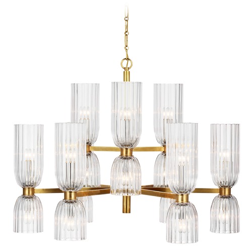 Aerin Asalea Medium Chandelier in Antique Brass by Visual Comfort Signature