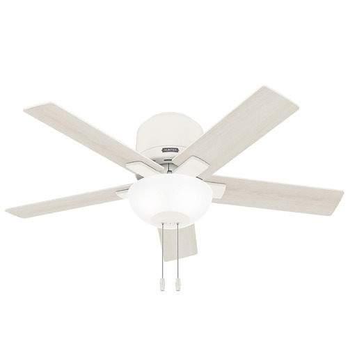 Hunter Fan Company Fitzgerald Matte White LED Ceiling Fan with Light