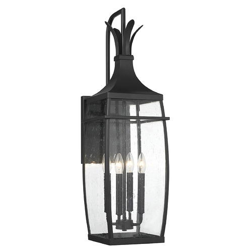 Montpelier 32-Inch Outdoor Wall Light in Matte Black by Savoy House