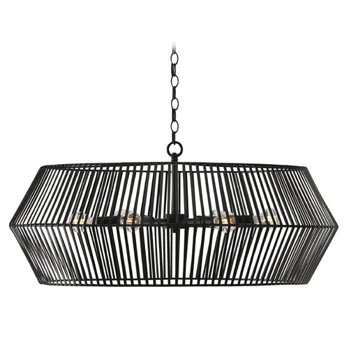 Capital Lighting Kaiya Matte Black Pendant Light with Abstract Shade