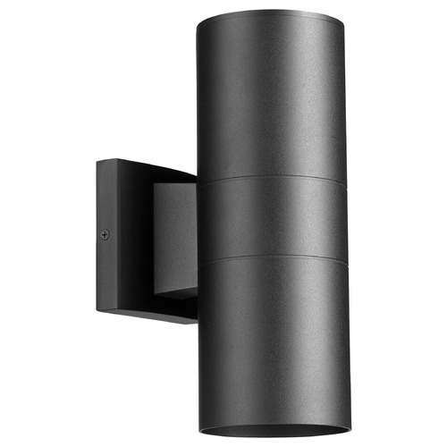 Outdoor 11.5-Inch Up/Down Cylinder Wall Light in Noir by Quorum Lighting