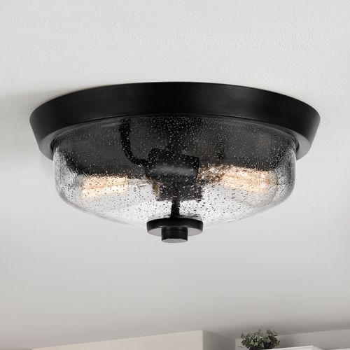 Radius 13-Inch Flush Mount in Earth Black by Quoizel Lighting