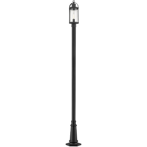 Z-Lite Roundhouse Black Post Light by Z-Lite 569PHM-557P-BK