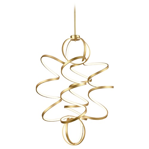 Synergy Antique Brass LED Chandelier by Kuzco Lighting