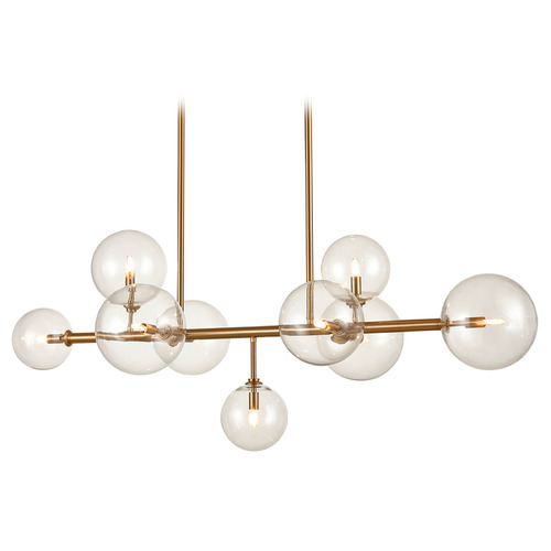 Delilah 51-Inch Aged Brass Linear Light by Avenue Lighting