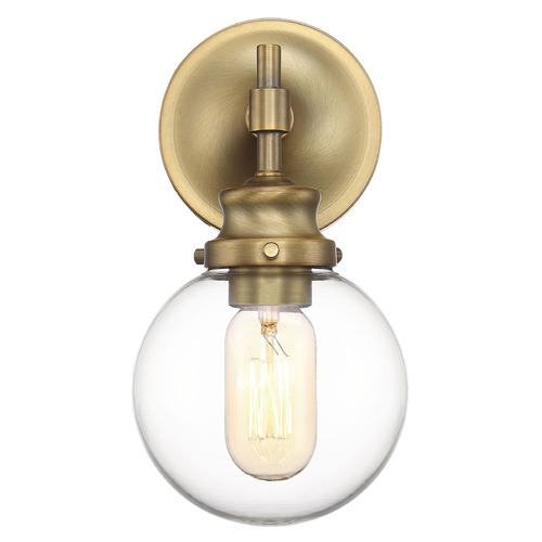 Meridian 10-Inch Wall Sconce in Natural Brass by Meridian M90024NB