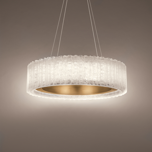 Modern Forms by WAC Lighting Rhiannon 28-Inch LED Crystal Pendant in Aged Brass by Modern Forms PD-70128-AB