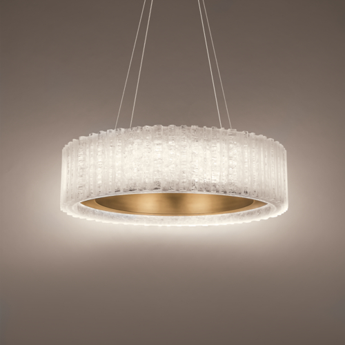 Rhiannon 28-Inch LED Crystal Pendant in Aged Brass by Modern Forms
