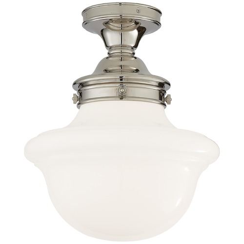 Visual Comfort Signature Collection E.F. Chapman Edmond Flush Mount in Polished Nickel by Visual Comfort Signature SL4121PNWG