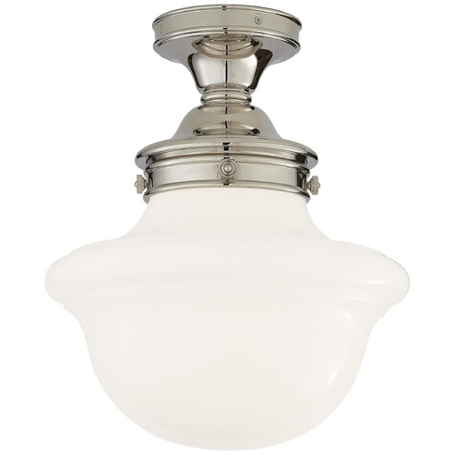 E.F. Chapman Edmond Flush Mount in Polished Nickel by Visual Comfort Signature