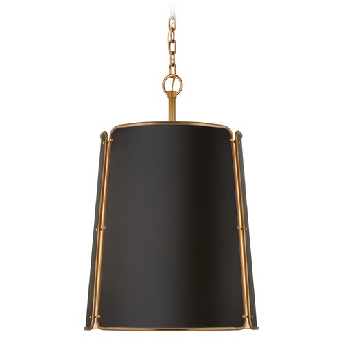 Visual Comfort Signature Collection Carrier & Company Hastings Pendant in Antique Brass by Visual Comfort Signature S5646HABBLK
