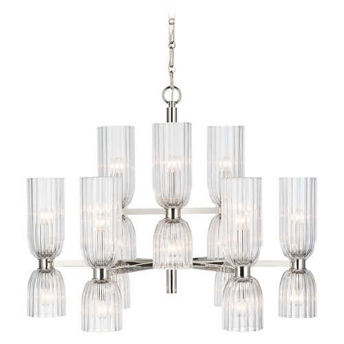 Visual Comfort Signature Collection Aerin Asalea Medium Chandelier in Polished Nickel by Visual Comfort Signature ARN5500PNCG