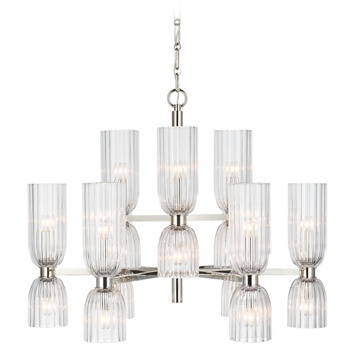 Aerin Asalea Medium Chandelier in Polished Nickel by Visual Comfort Signature