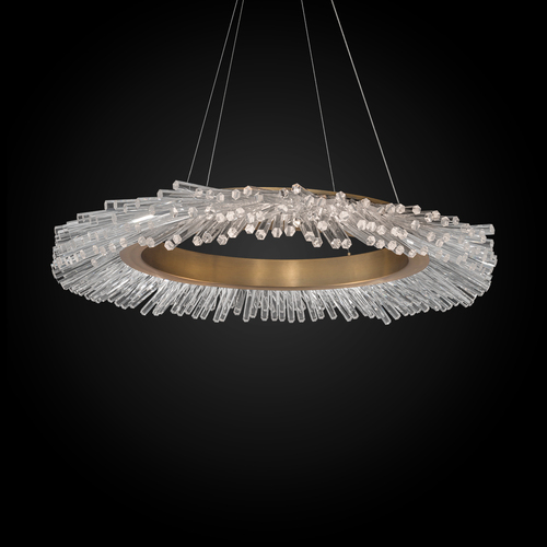 Benediction 38-Inch LED Chandelier in Aged Brass by Schonbek Beyond