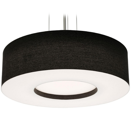 AFX Lighting Afx Lighting Montclair Satin Nickel LED Pendant Light with Drum Shade MCP2432L5AJUDSN-BK