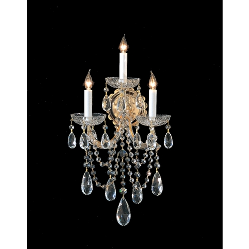 Crystorama Lighting Maria Theresa Crystal Sconce Wall Light in Gold by Crystorama Lighting 4423-GD-CL-MWP