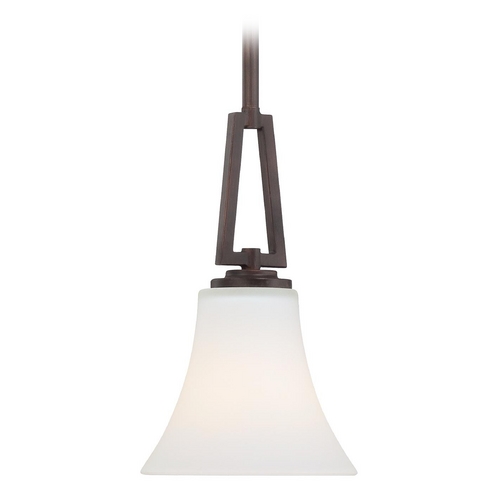 Mini-Pendant Light with White Glass