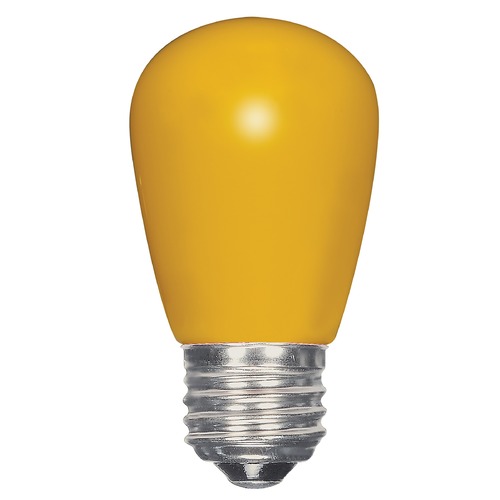 Satco Lighting Satco 1.4 Watt LED S14 Ceramic Yellow Medium Base 120 Volt Carded S9169