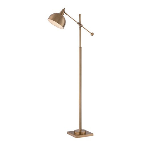 Lite Source Lighting Lite Source Cupola Brushed Brass Swing Arm Lamp with Bowl / Dome Shade LS-82604