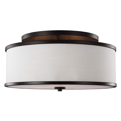 Lennon Medium Semi-Flush Mount in Bronze by Visual Comfort Studio