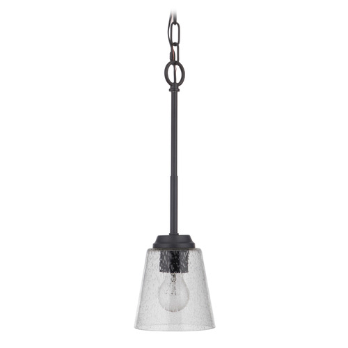 Tyler Flat Black Mini Pendant by Craftmade Lighting