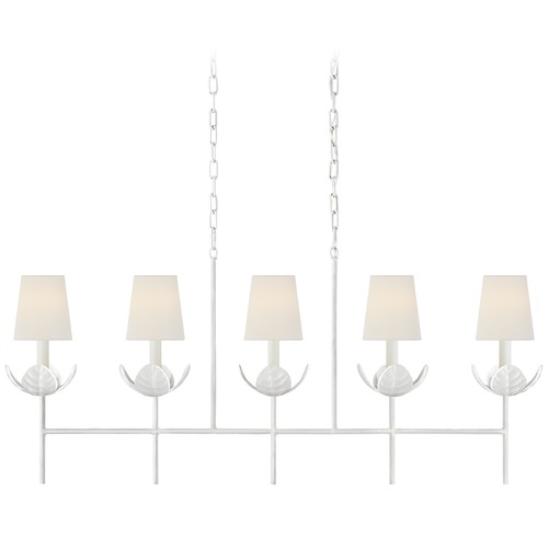 Julie Neill Illana Linear Chandelier in White by Visual Comfort Signature