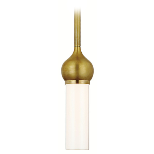 Visual Comfort Signature Collection Thomas OBrien Jeffery Pendant in Brass by Visual Comfort Signature TOB5778HAB-WG