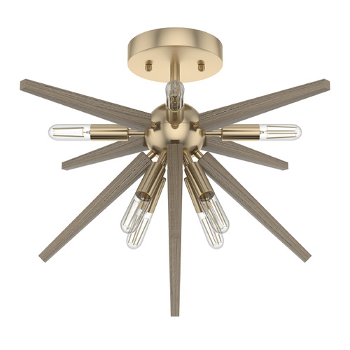 Hunter Fan Company Hunter Fan Company Jupiter Star Alturas Gold Semi-Flushmount Light 19347