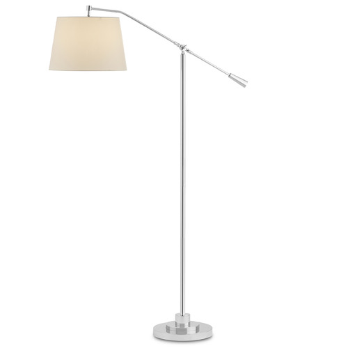 Currey and Company Lighting Maxstoke 65.75-Inch Floor Lamp in Polished Nickel by Currey & Company 8000-0110