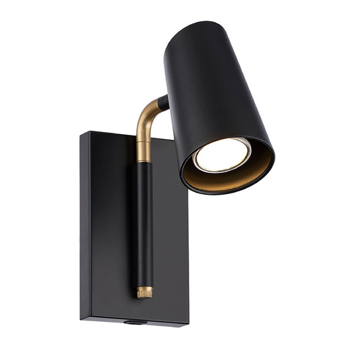 Modern Forms by WAC Lighting Stylus 8-Inch LED Wall Light in Black & Gold by Modern Forms BL-24908-BK/GO