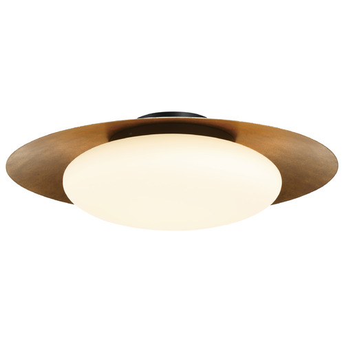 Zinola 24-Inch LED Flush Mount in Halcyon Gold & Coal by Minka Lavery