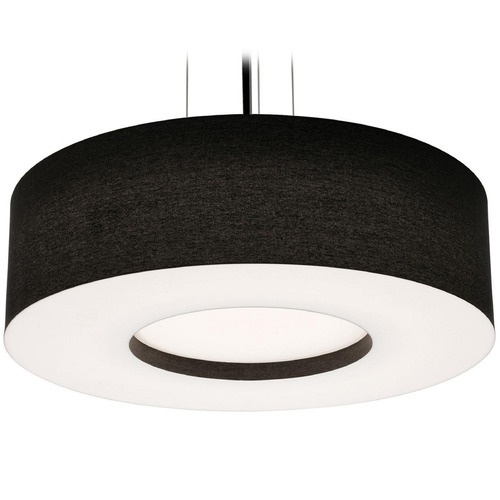 Afx Lighting Montclair Black LED Pendant Light with Drum Shade