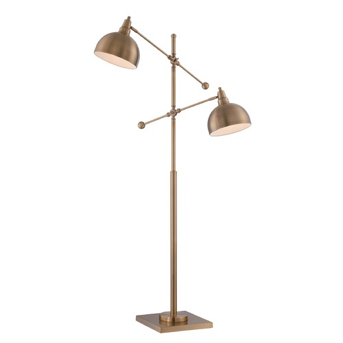 Cupola Brushed Brass Floor Lamp by Lite Source Lighting