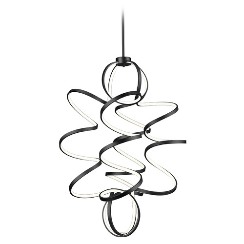 Synergy Black LED Chandelier by Kuzco Lighting