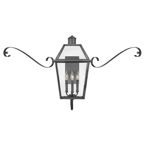 Hinkley Nouvelle Medium Wall Lantern in Blackened Brass by Hinkley Lighting 2774BLB-SCR