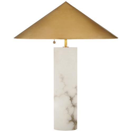 Visual Comfort Signature Collection Kelly Wearstler Minimalist Table Lamp in Alabaster by Visual Comfort Signature KW3047ALBAB