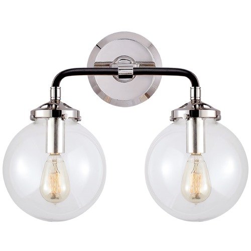 Ian K. Fowler Bistro 2-Light Sconce in Nickel by Visual Comfort Signature